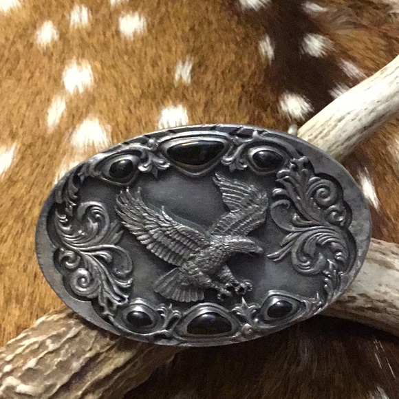 Other - Eagle Belt Buckle with Black Onyx